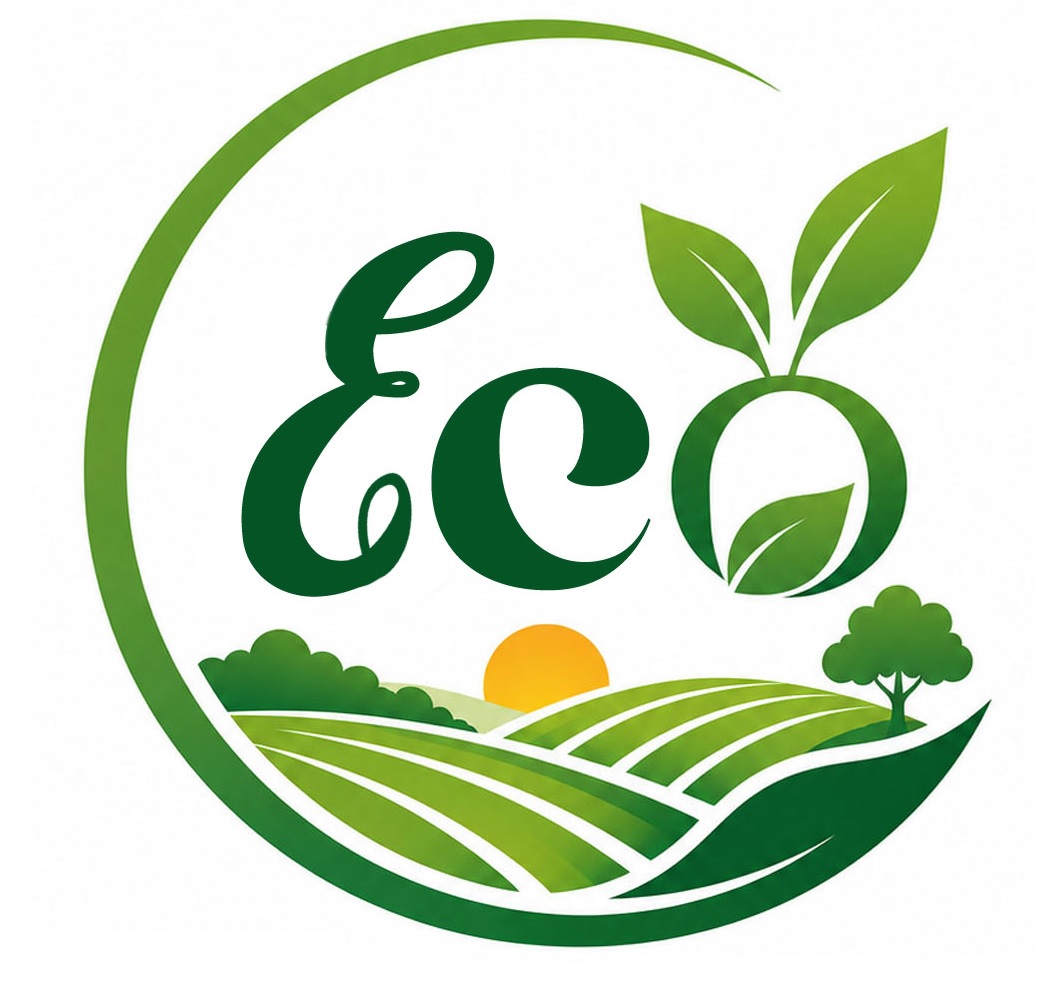 Eco Agro Farming leaf and field logo